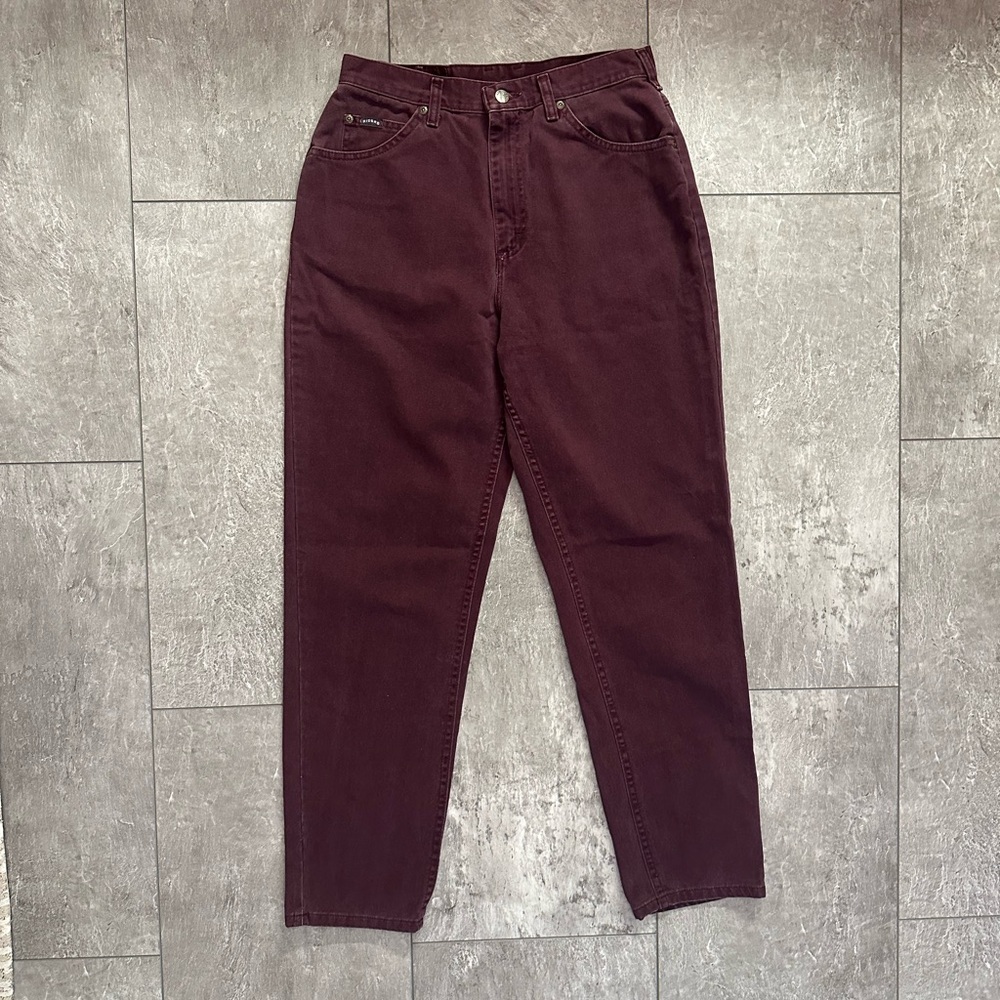 Vintage 90s Lee Riders High Rise Mom Jeans Size 10 Purple/Burgandy EUC